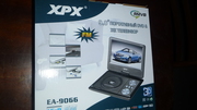 Портативный DVD плеер XPX EA 9066 дагональ 9.5 дюйма поворотный экран 
